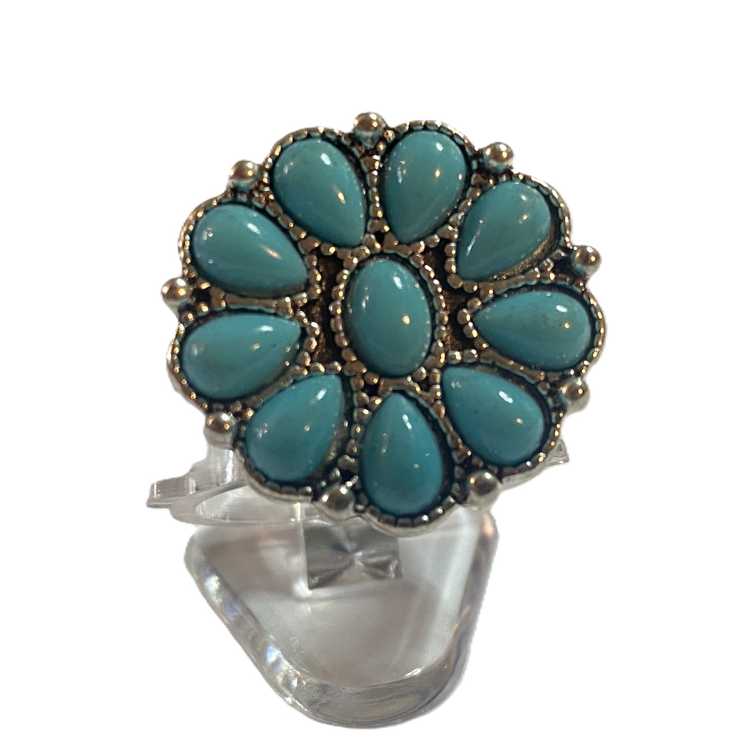 BeMore Boho Series: Turquoise serie Ringen: Bloem