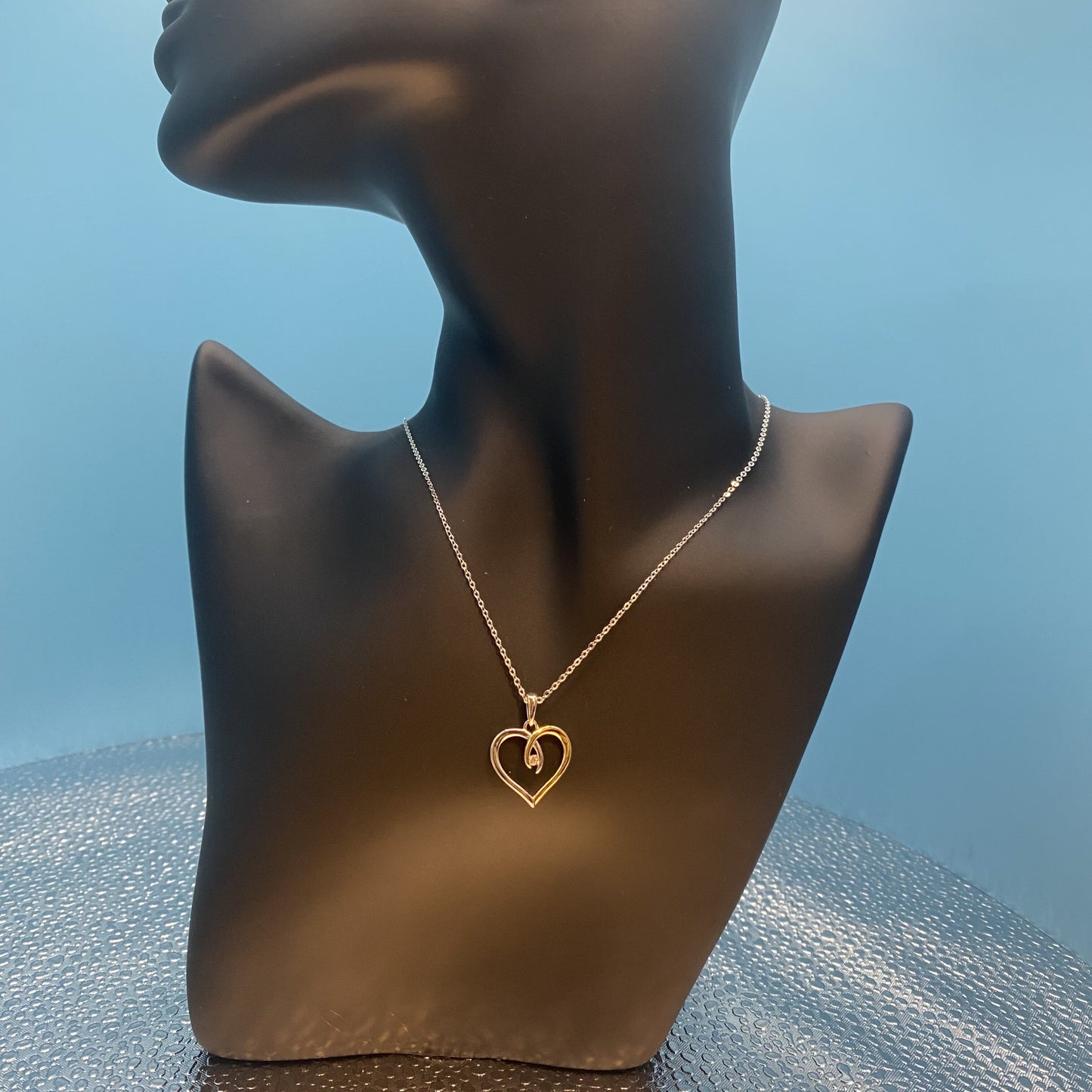 BeMore Heart Series : Silver and Gold Heart Necklace