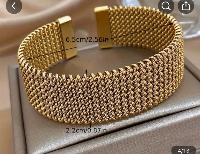 BeMore Luxe Series: 18K Gold-Plated Mesh Bracelet