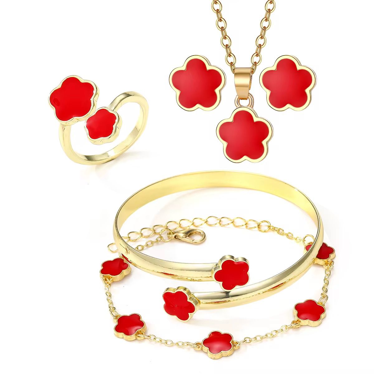 BeMore Budget Series: Flower Jewelry Set – 5 Pieces