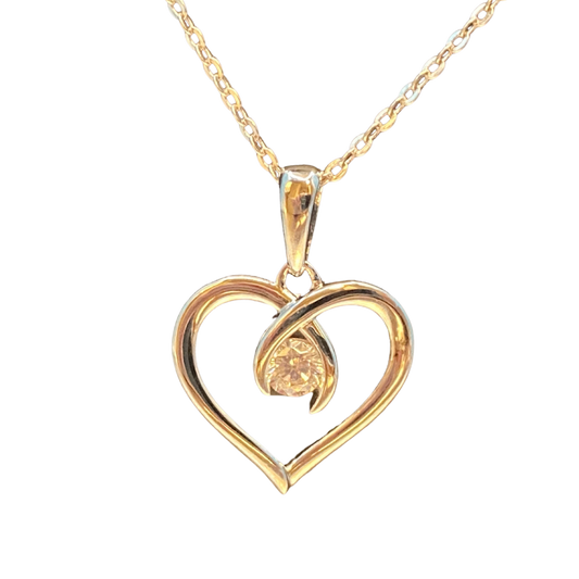 BeMore Heart Series : Silver Heart Necklace style 2