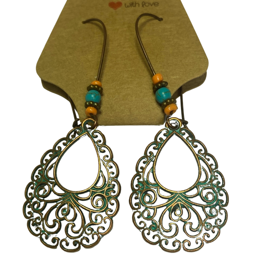 BeMore Boho Series : Copper-like earrings bohemian unique pair style 3