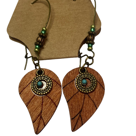 BeMore Wood Series : earrings bohemian unique pair style 6