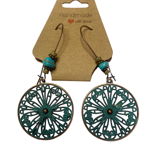 BeMore Boho Series : Copper-like earrings bohemian unique pair style 7