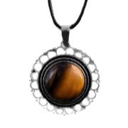 BeMore Mystic Series : Leather necklace with Natural Stone