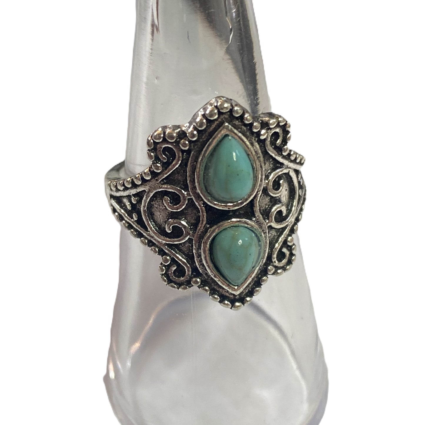 BeMore Boho Series : Turquoise series Rings : Double Crown