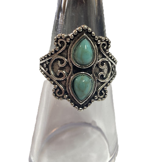 BeMore Boho Series : Turquoise series Rings : Double Crown