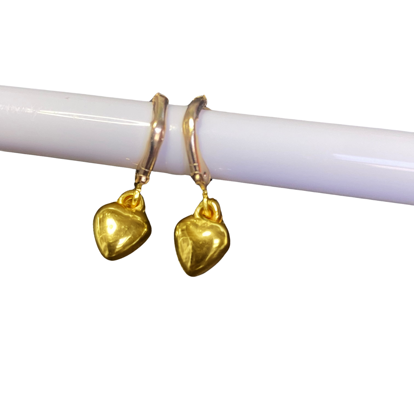 BeMore Budget Series : Golden Heart Earrings  style 8