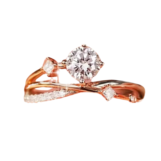 BeMore Royal Series : 14K vergulde Rose Gold met December Geboortesteen