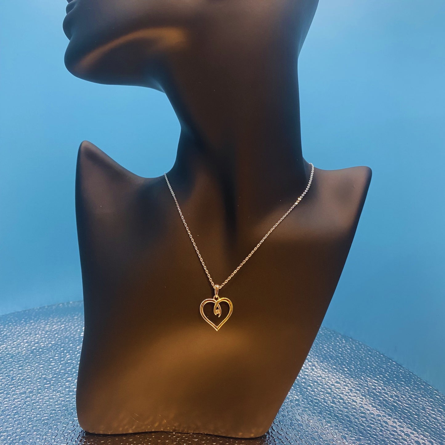BeMore Heart Series : Silver and Gold Heart Necklace