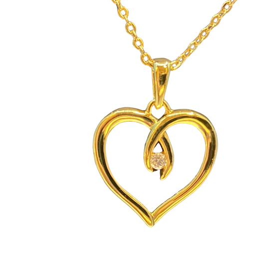 BeMore Heart Series : Gold Heart Necklace