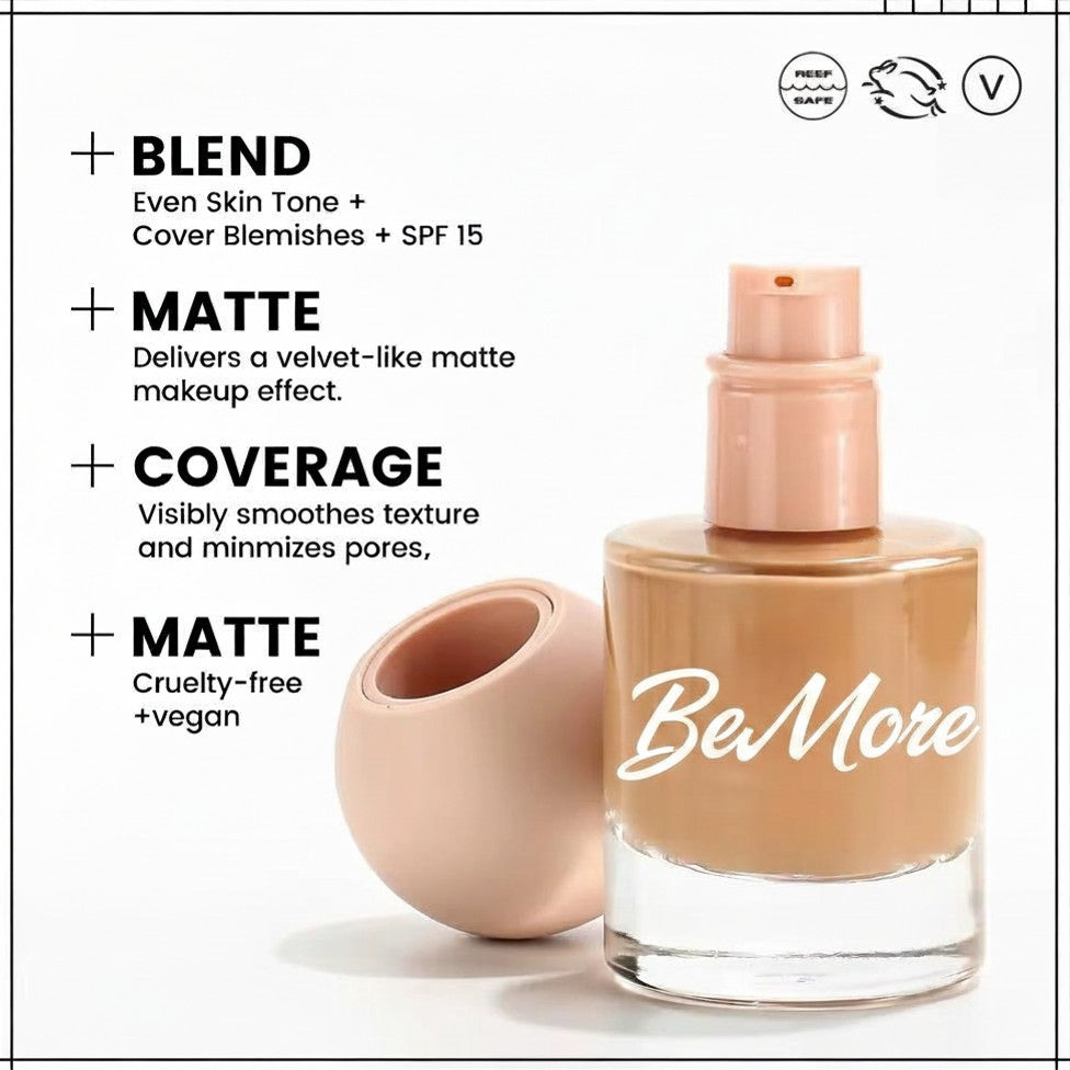 BeMore High Quality Liquid Foundation: Cruelty-Free and Vegan