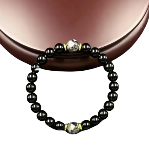 BeMore Mystic Series : Protection Bracelet - Obsidian and Tourmaline