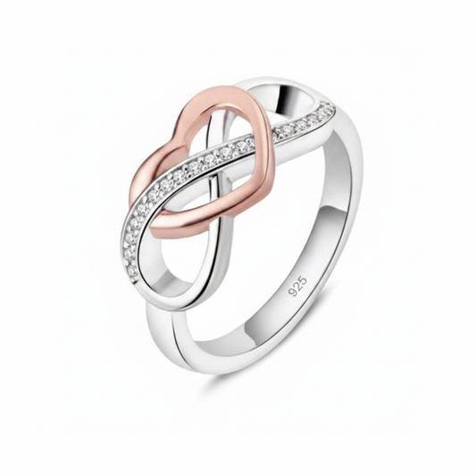 Flat lay infinity ring 925 stamp