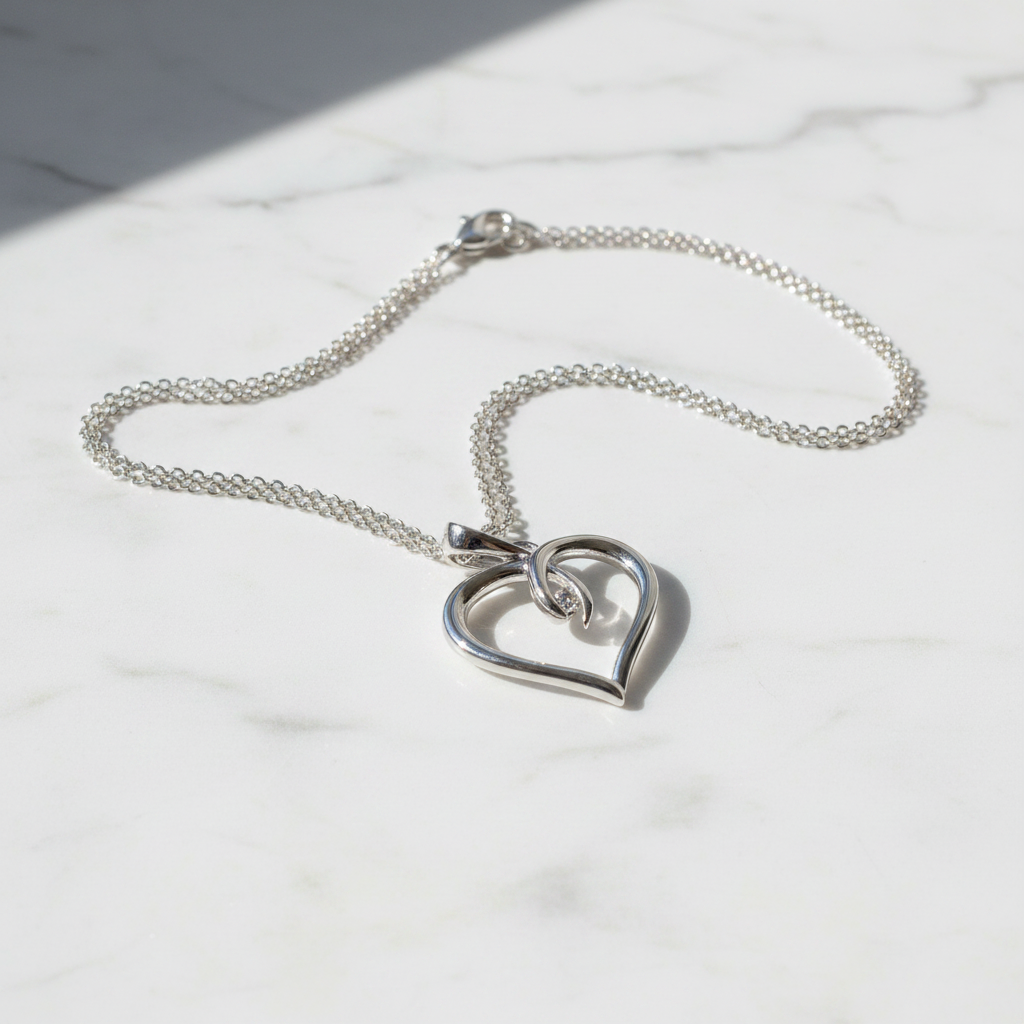 Silver Heart Necklace - Studio