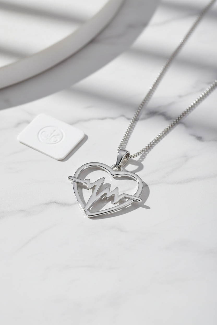 Heartbeat Silver - Marble