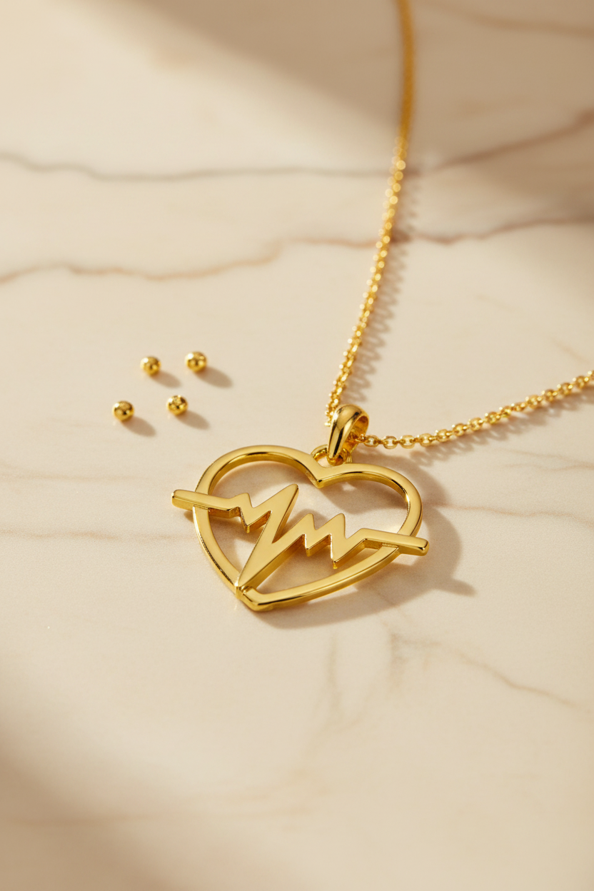 Heartbeat Gold - Marble