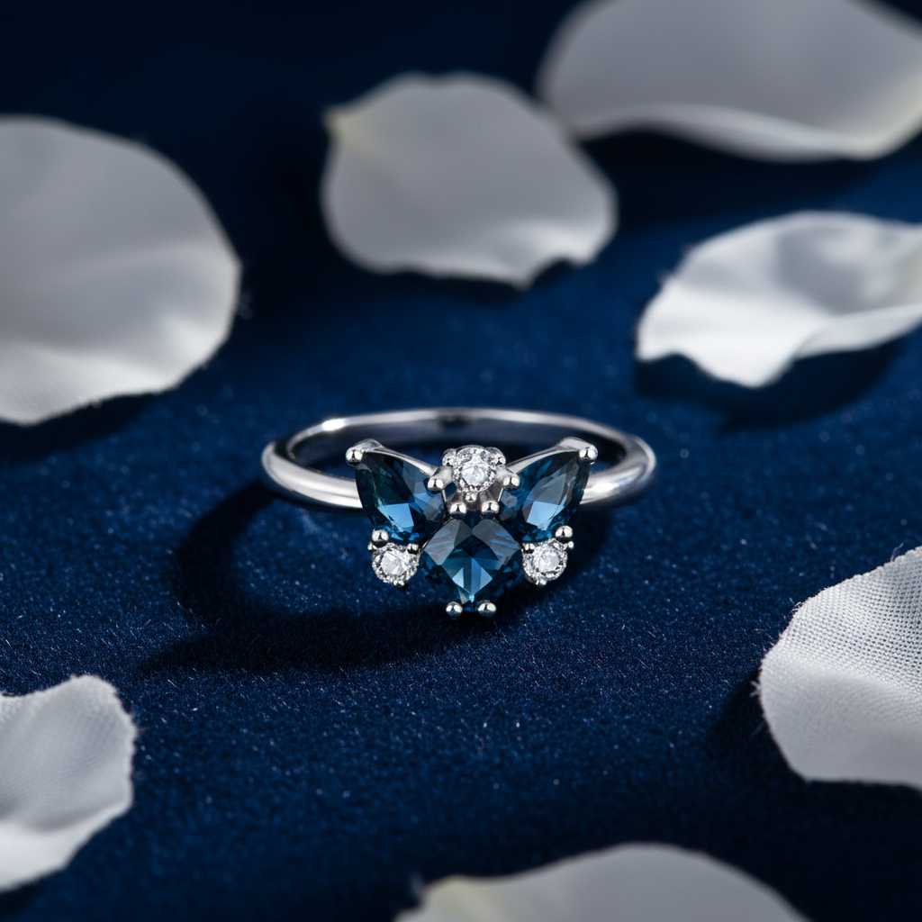 Deep Blue Ring - Navy Velvet
