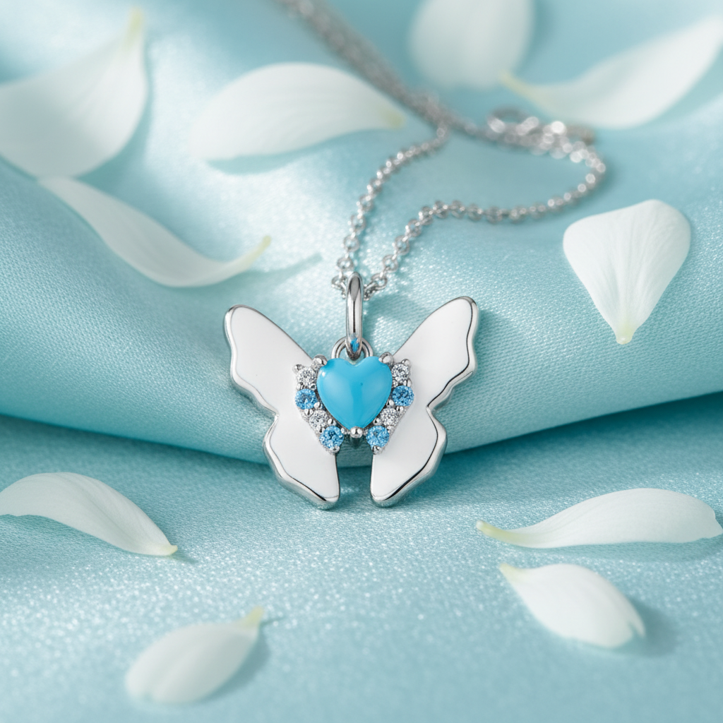 Butterfly Blue - Aqua Silk