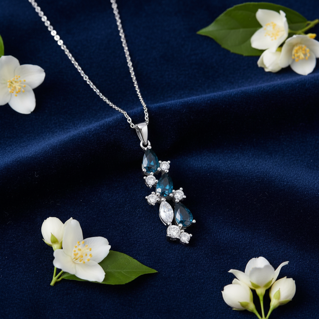 Deep Blue Necklace - Velvet