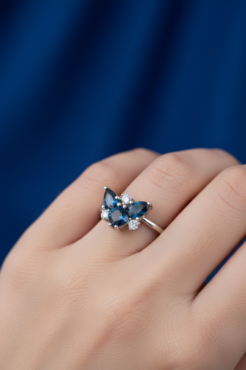 Deep Blue Ring - Lifestyle Finger Shot