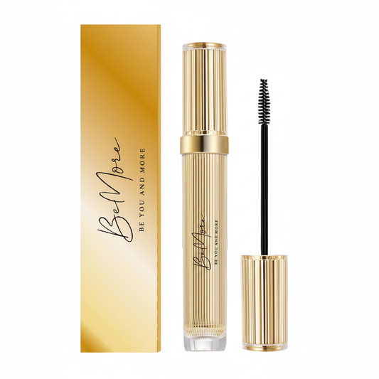 BeMore Mascara Extreme - Gold tube and box on white background