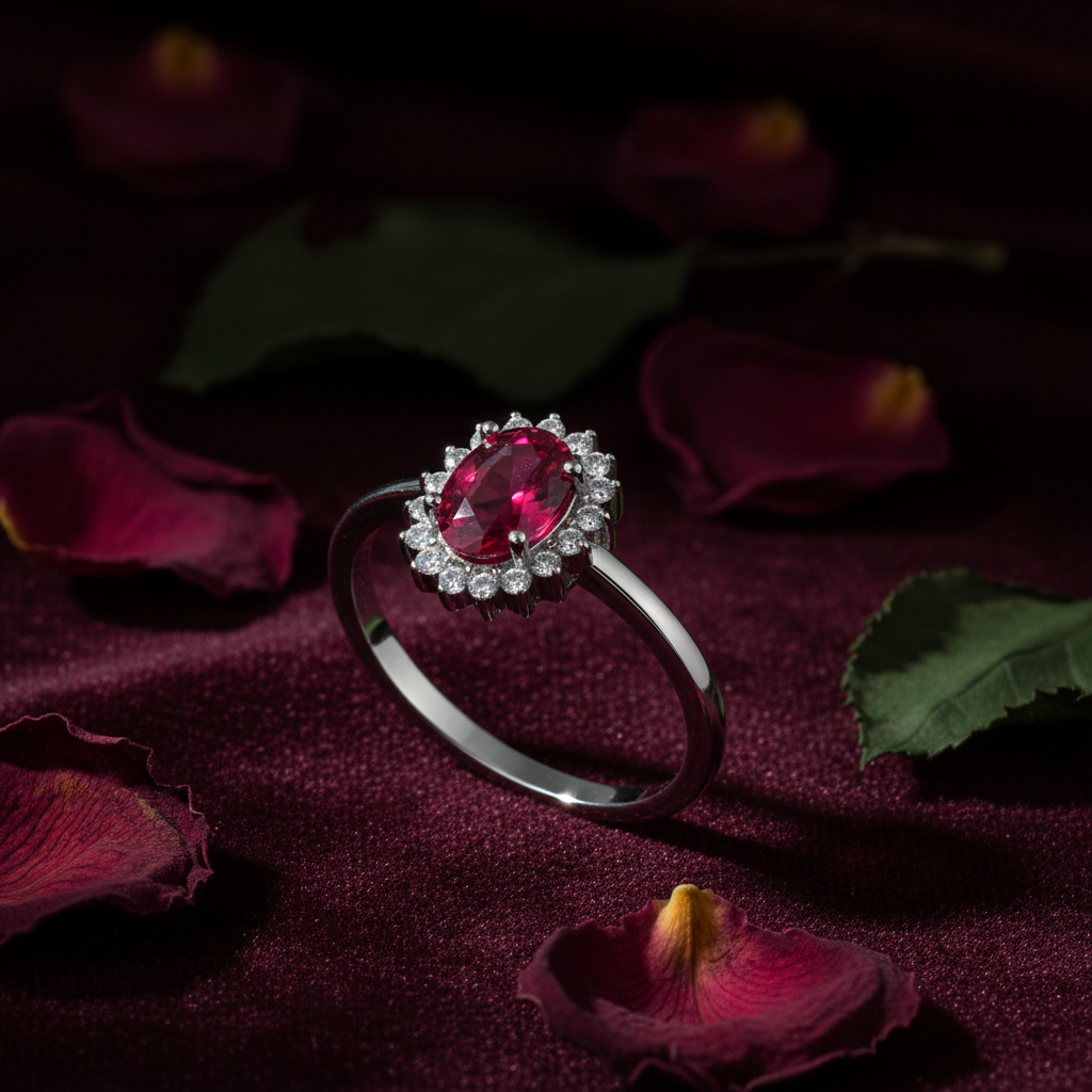 Red as Wine Ring - Burgundy Velvet