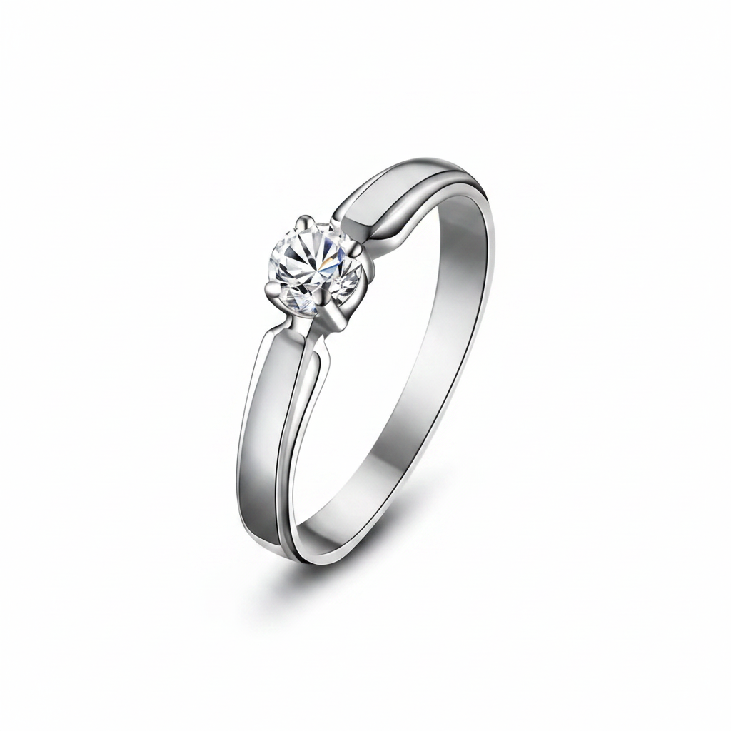 BeMore Budget Series Simply Stunning White K ring on white background