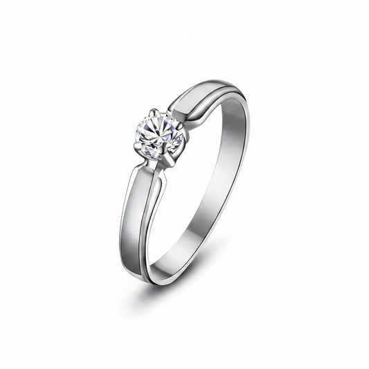 BeMore Budget Series Simply Stunning White K ring on white background