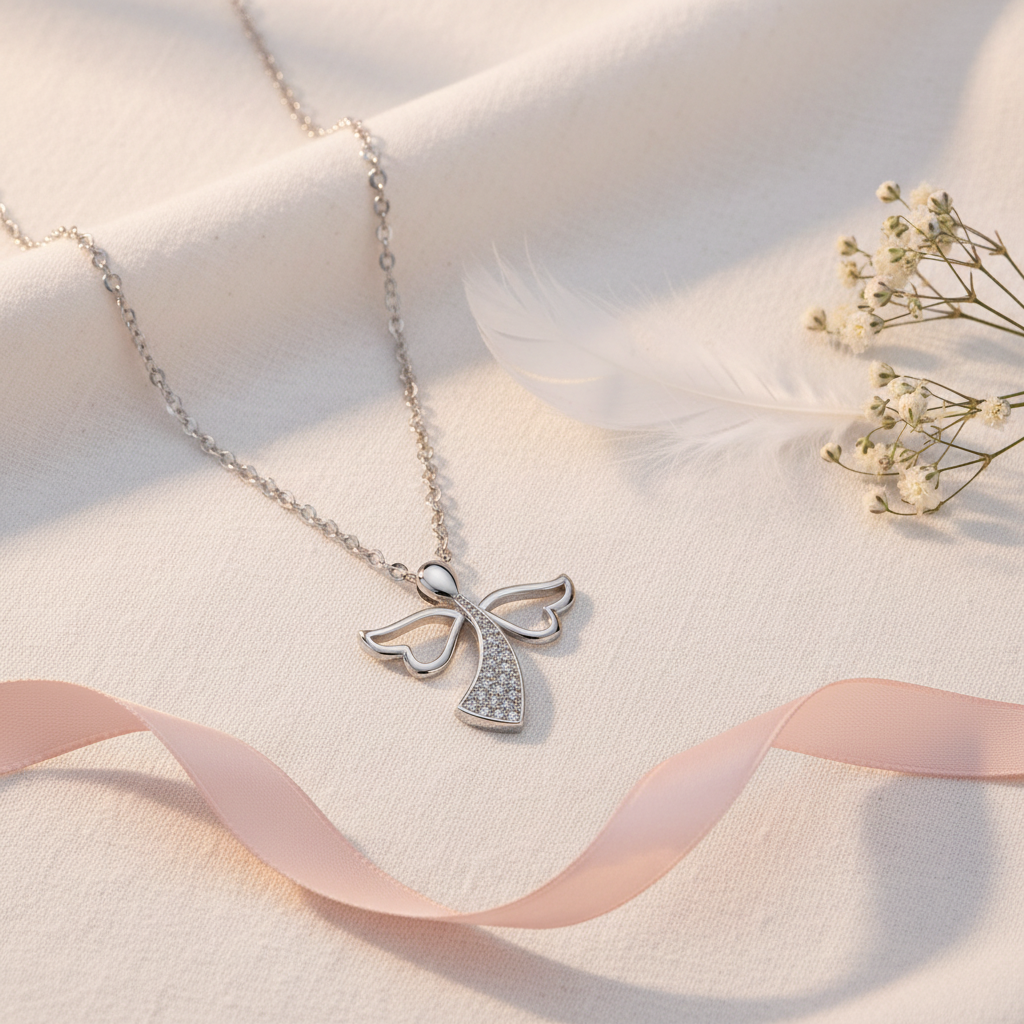 Silver Angel Necklace - Gift