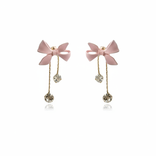 Pink Bowtie Earrings - Studio