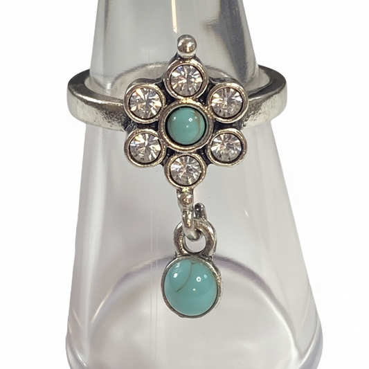 Turquoise Little Pendant Ring - Studio