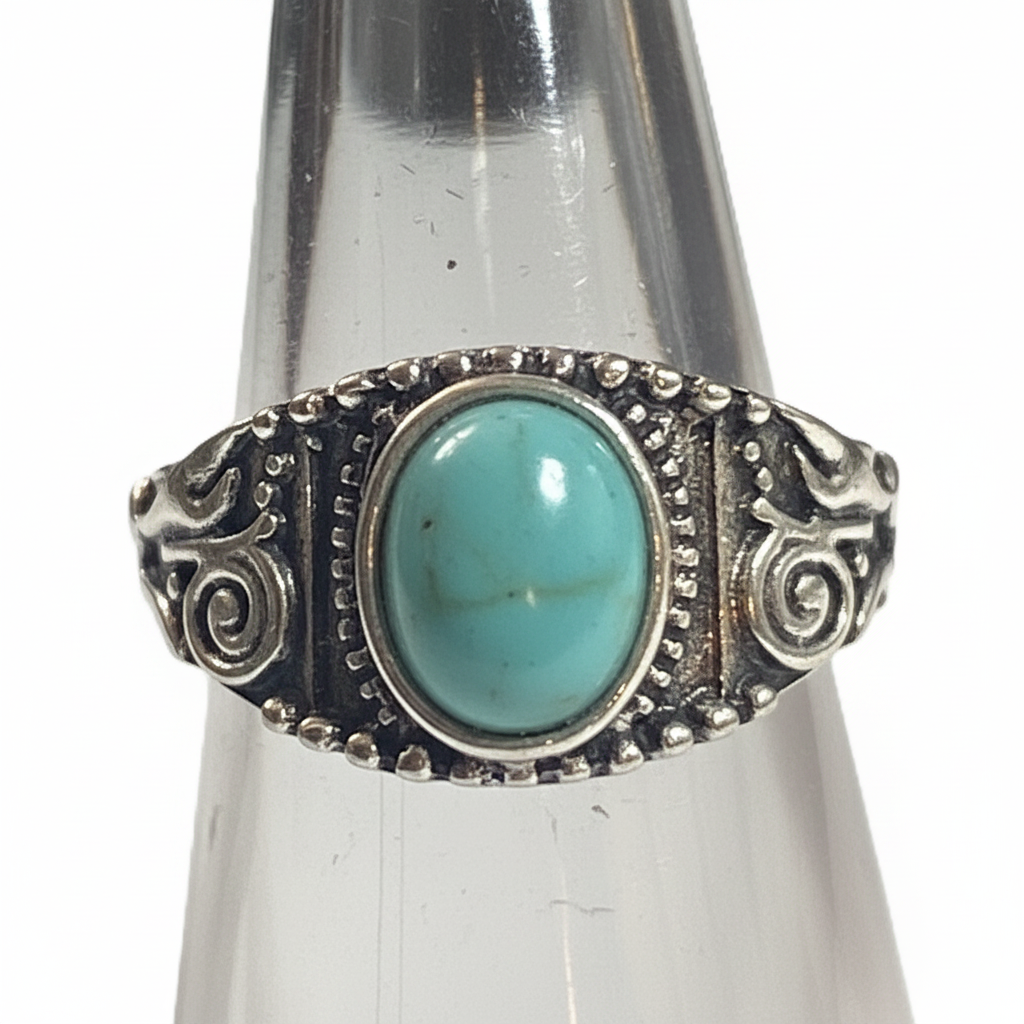 Turquoise Solitaire Ring - Studio