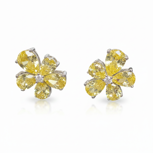 Yellow Flower Earrings - Studio